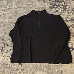 Columbia Womens Plus 1/4 Zip Lightweight Black Fleece-Base Layer- Jacket
